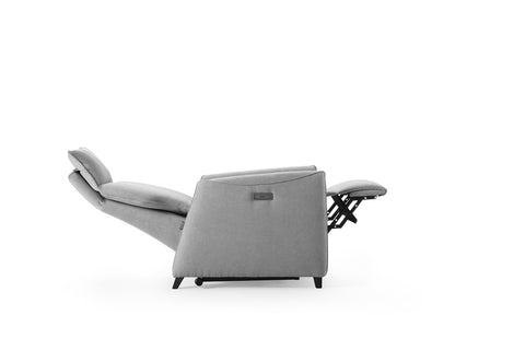 Butaca relax de diseño modelo REBECCA en tela color gris