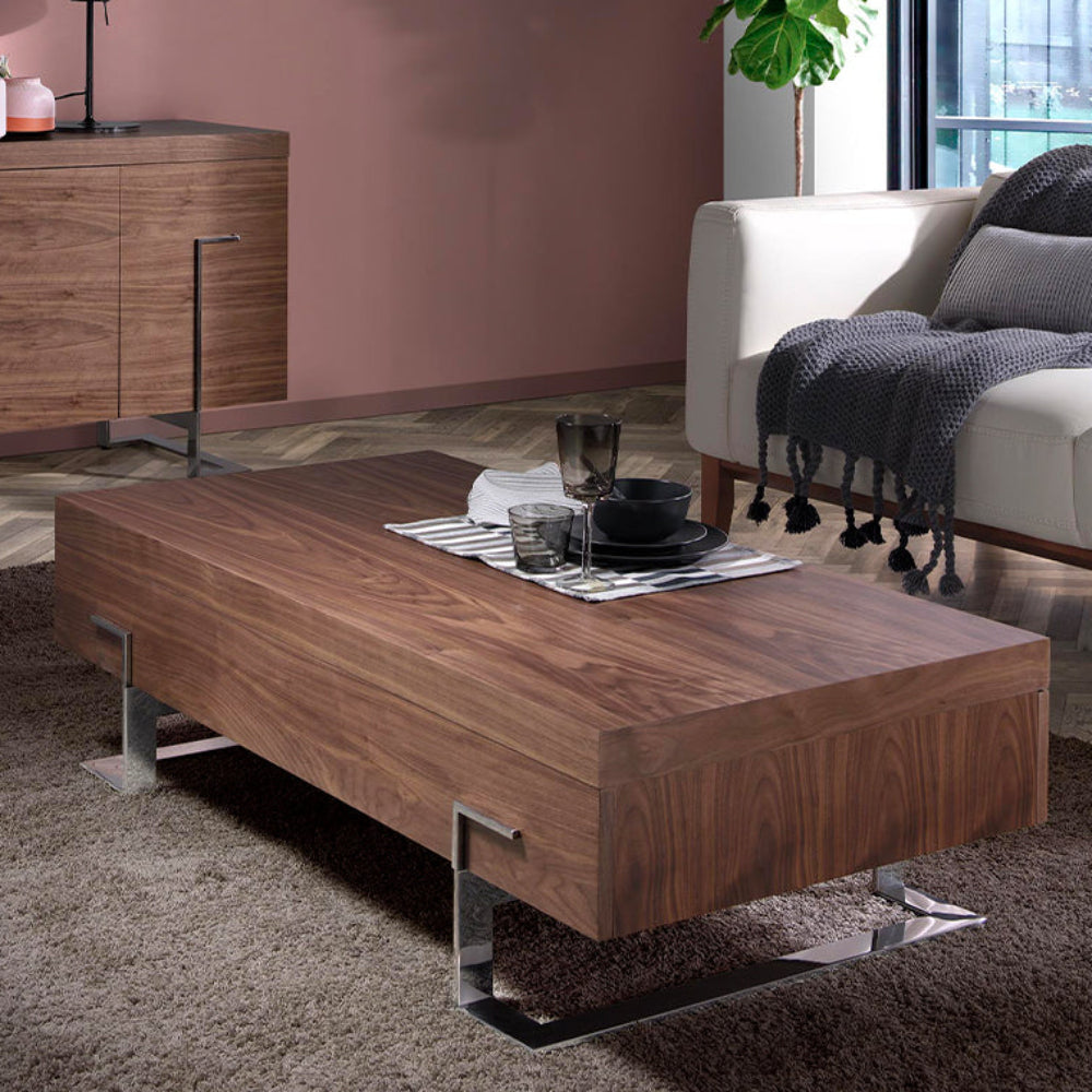 Mesa centro con Cajón Compartimentos Colección Elegance