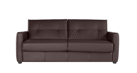 Sofá cama de diseño modelo FAIRMONT en piel Chocolate