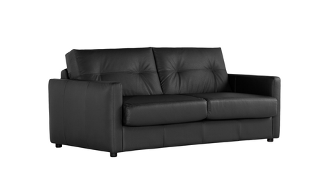 Sofá cama de diseño modelo FAIRMONT en piel Negro