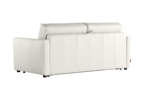 Sofá cama de diseño modelo FAIRMONT en piel color Nata