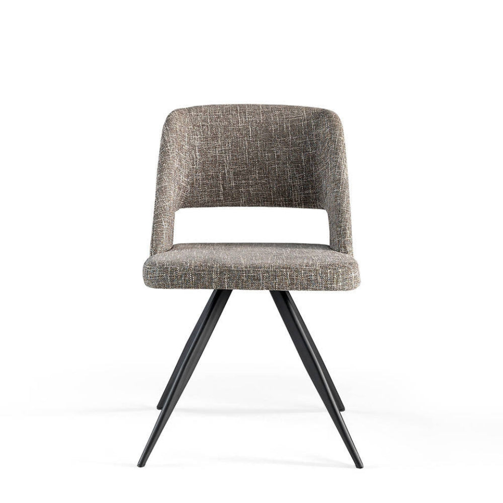 Silla comedor colección Elegance Acero Negro y Piel o Tela