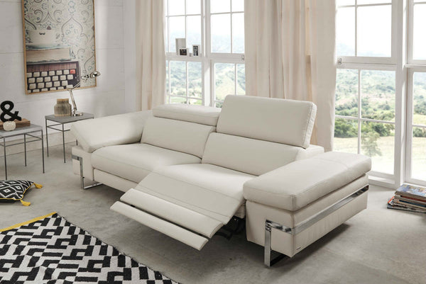 Sofa relax motorizado en piel bovina color blanco SIDIVANI SOFAS MADRID