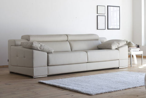 Sofa de piel de diseño modelo NAPOLI