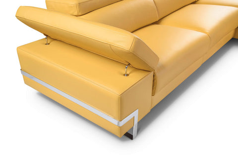Chaiselongue de diseño modelo ACAPULCO con 2 asientos relax motorizados en piel