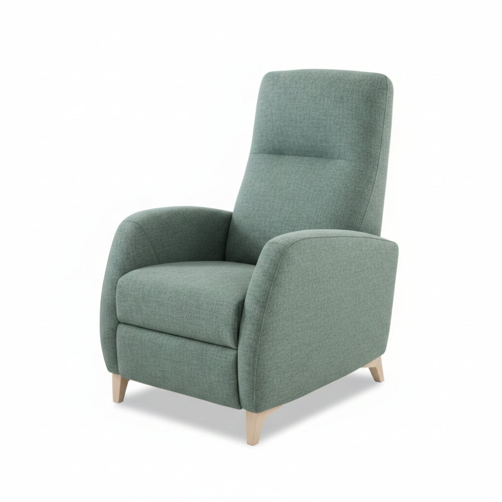 Butaca relax manual pata madera modelo ROCSI Tapizado Tela antimanchas