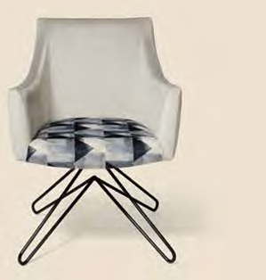 Sillón de diseño giratorio para mesa comedor modelo JVO-EN