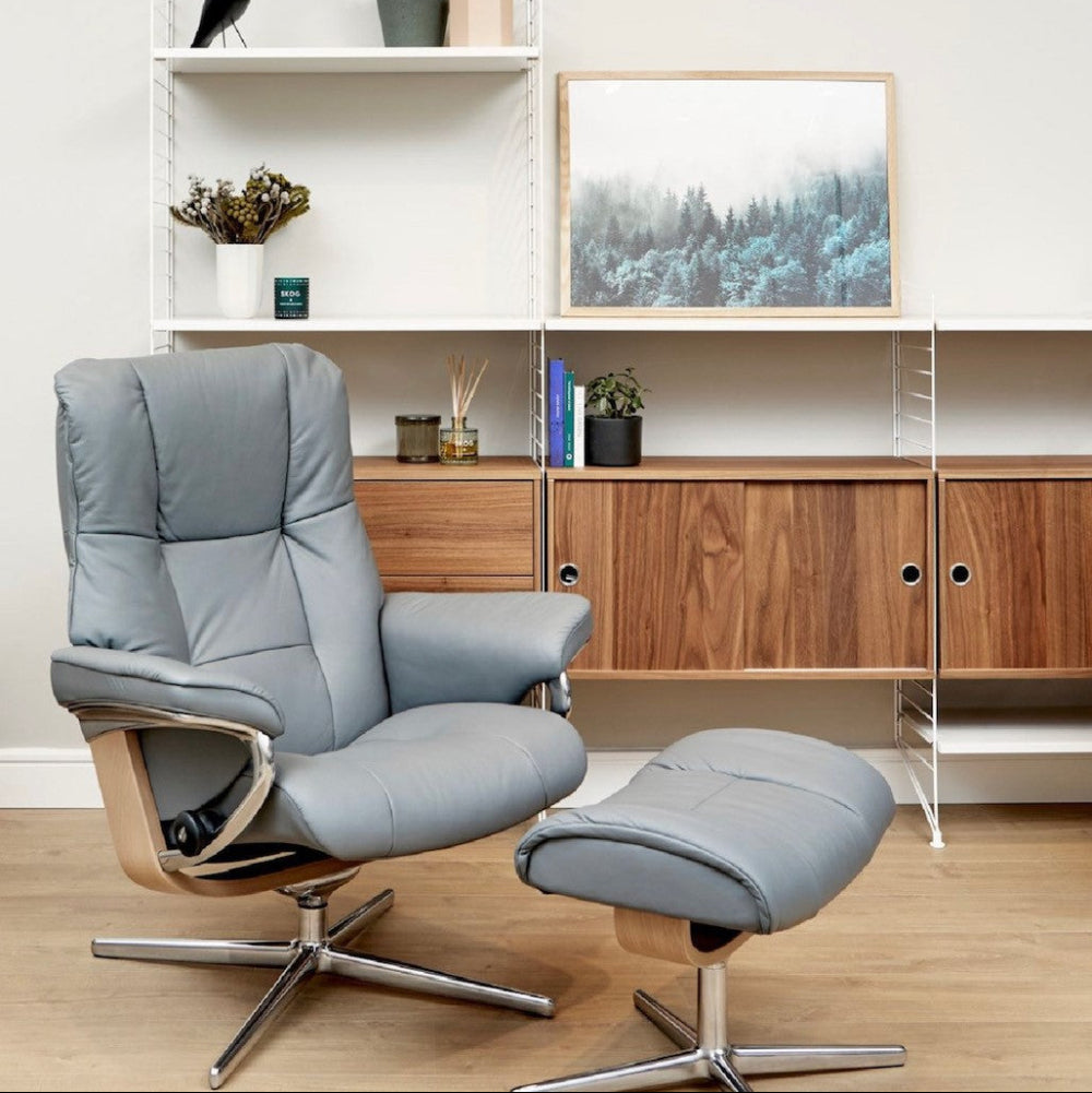 Sillón modelo MAYFAIR Cross Plus™ System BalanceAdapt™ de Stressless en piel Batik