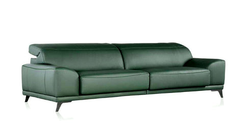 Sofá con asientos deslizantes modelo GIACOMETTI en piel luxe