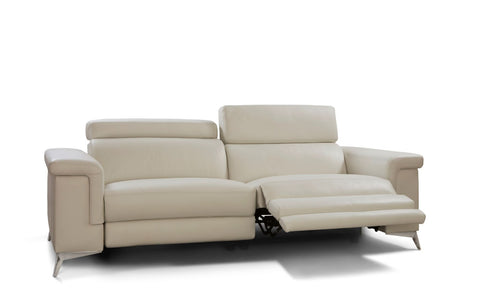 Sofá de diseño con 2 asientos relax motorizados modelo VENICE en piel